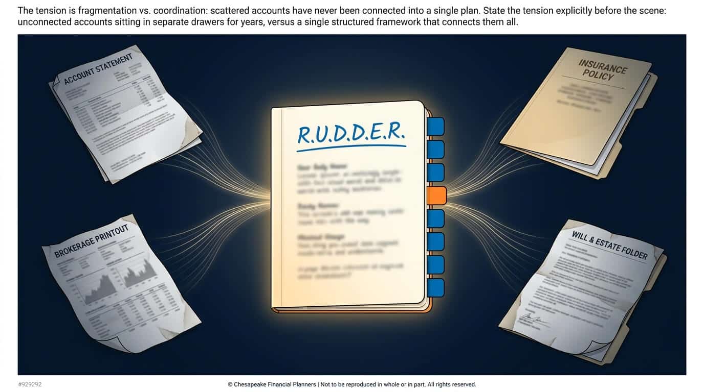 What Is the R.U.D.D.E.R. Method? Chesapeake Financial Planners' Six-Step Planning Framework